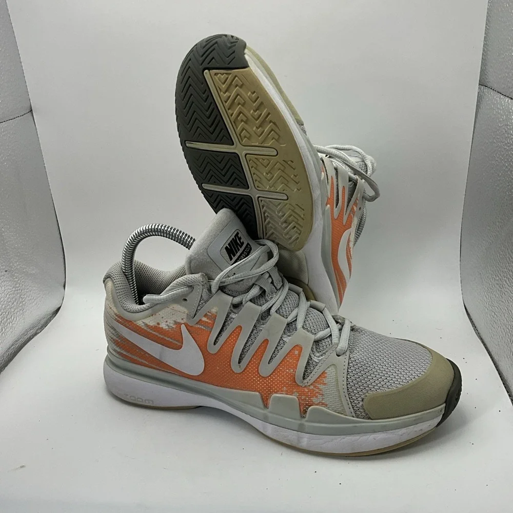 Nike Zoom Vapor 7.5 Tour Womens Tennis Shoes Orange Grey White 631475-018